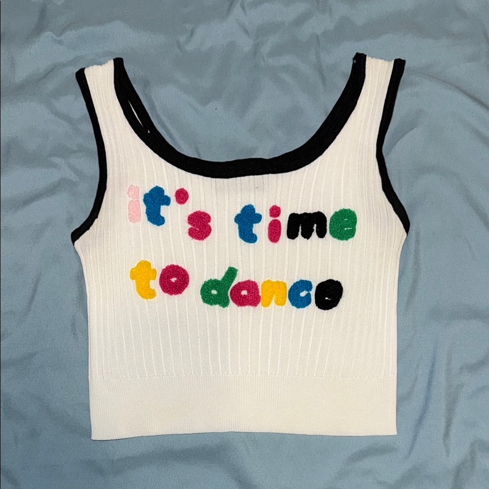 Colorful 'It's Time to Dance' Tank Top